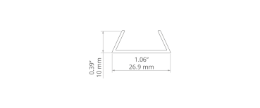 Abdeckung FOLED-27  milchig